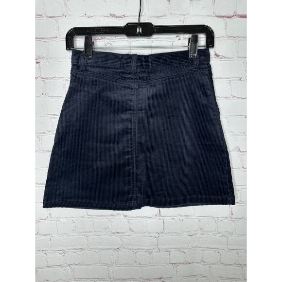 NEW ASOS MONKI Black Corduroy Mini Skirt Womens US 6 EU 36 Fall Autumn - Picture 2 of 4
